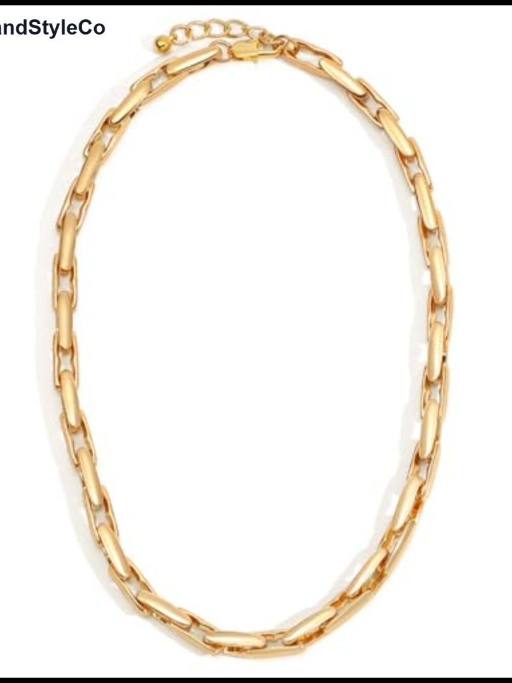 Women 14K Gold Plated Chunky Chain Choker Necklace 16 Inch Trendy Jewelry